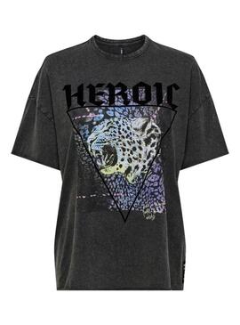 T-shirt Only Lucy Heroic Nero per donna