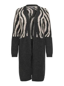 Cardigan Only Jade Zebra Nero per donna