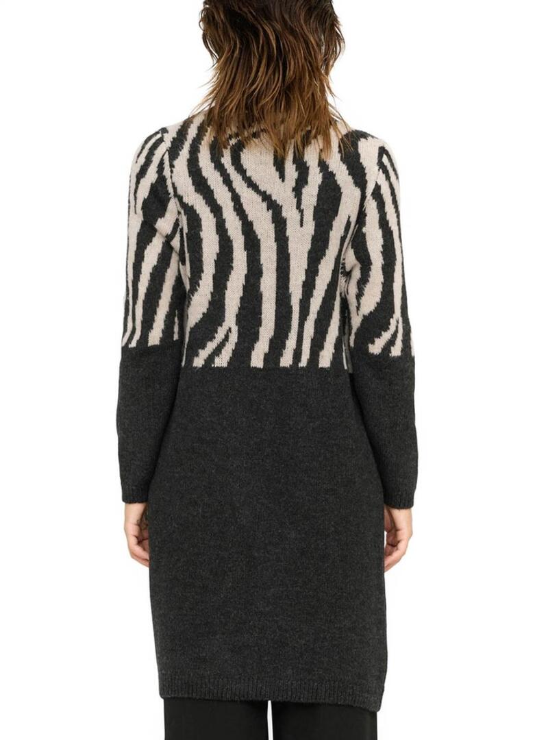 Cardigan Only Jade Zebra Nero per donna