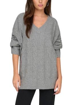 Maglia Only Jeanett Grigio per donna