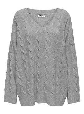 Maglia Only Jeanett Grigio per donna