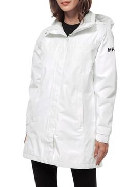 Impermeabile Lungo Helly Hansen Aden Bianco per donna