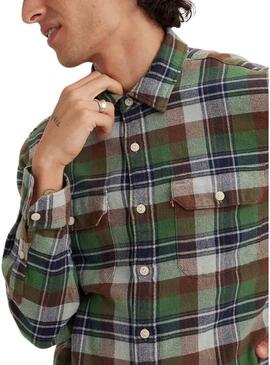 Camicia Giacca Levis Jackson Worker Stampa a Quadri per Uomo