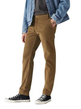 Pantaloni Levis XX Chino Standard Taper in Velluto a Coste Camello per Uomo