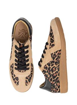 Sneakers Popa Imperial Stampa Leopardo Nera per Donna