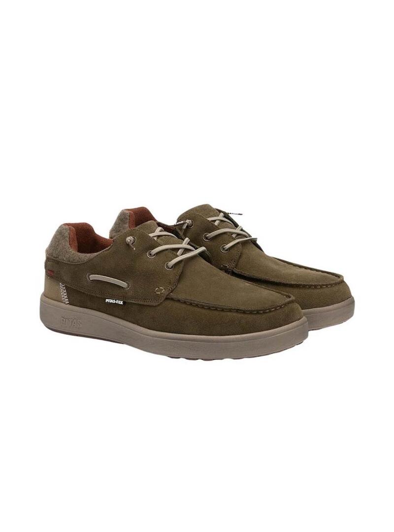 Scarpe Nautiche Walk In Pitas Omi Verde per Uomo