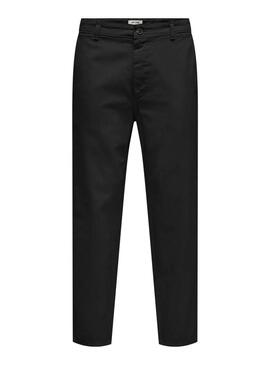 Pantalone Chino Only and Sons Nero per Uomo