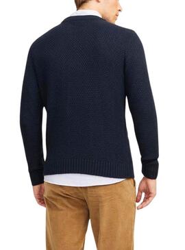 Maglia Jack and Jones Craig Treccia Blu Marino per Uomo