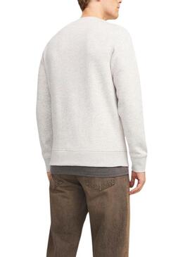 Felpa Jack and Jones Skull Beige per Uomo