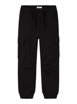 Pantalone Cargo Name It Skoma Nero per Bambino