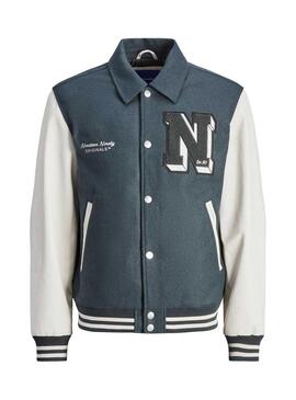 Giacca Bomber Jack and Jones Varsity Verde per Uomo