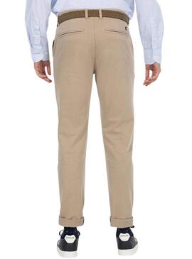 Pantalone Chino El Pulpo Beige per Uomo