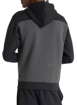 Felpa New Balance Fleece Hoodie Grigia per Uomo