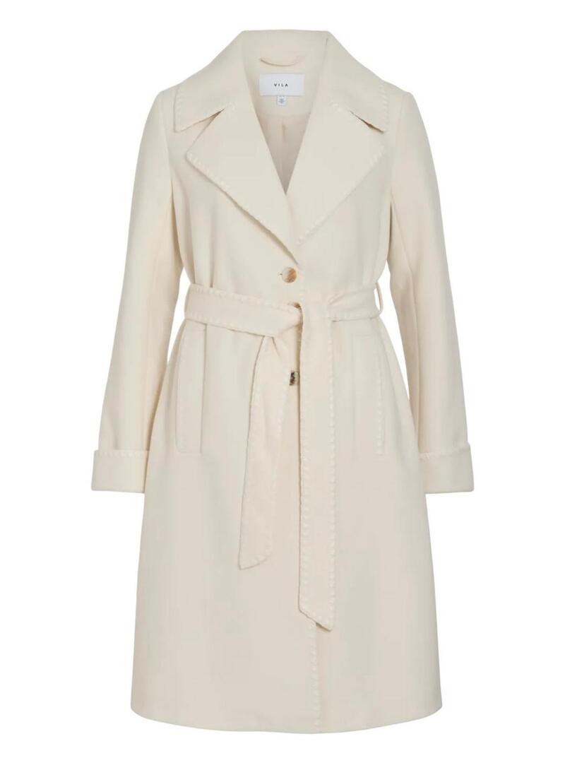 Cappotto Vila Vicooley Beige per Donna