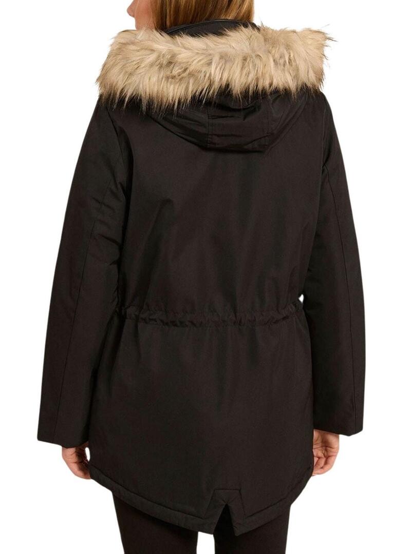 Parka Naf Naf Bupark Nera per donna