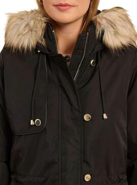 Parka Naf Naf Bupark Nera per donna