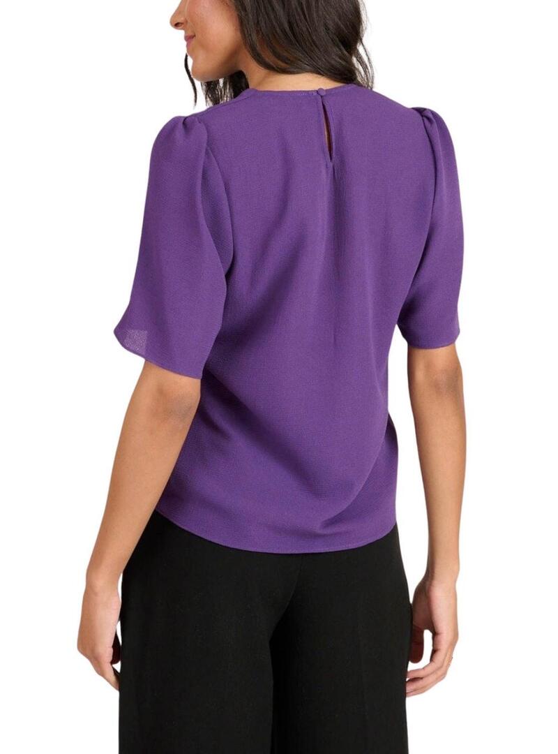 Blusa Naf Naf Nodo Viola per donna