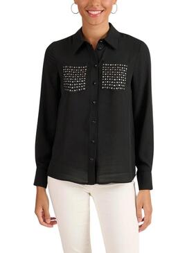 Camicia Naf Naf Rock Nera per donna