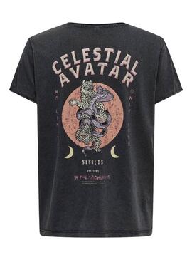 T-shirt Only Lucy Celestial Grigia per donna