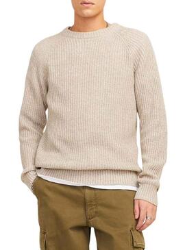 Maglia Jack and Jones Jones Beige per uomo