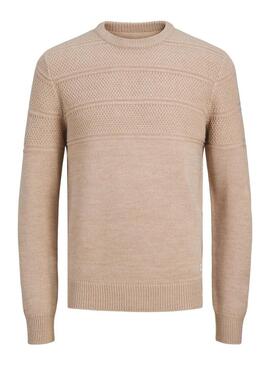 Maglia Jack and Jones Jerry Beige per uomo