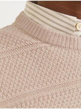 Maglia Jack and Jones Jerry Beige per uomo