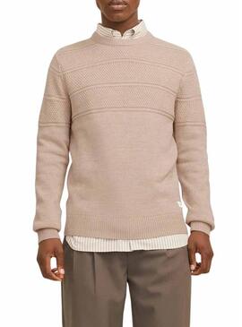 Maglia Jack and Jones Jerry Beige per uomo