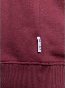 Sweatshirt Klout Mid Zip bordeaux per uomo