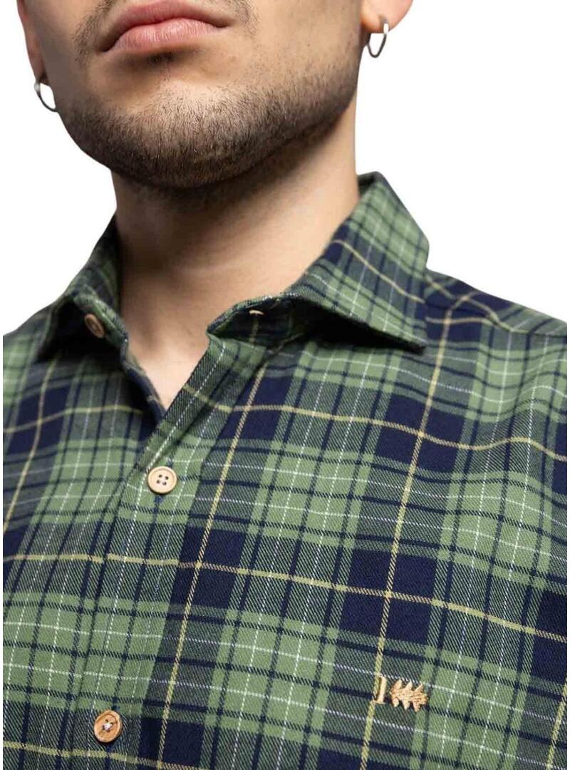 Camicia Klout Tartan verde per uomo