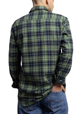 Camicia Klout Tartan verde per uomo