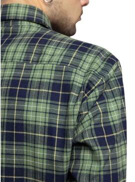 Camicia Klout Tartan verde per uomo