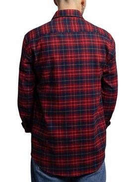 Camicia Klout Tartan scarlatta per uomo