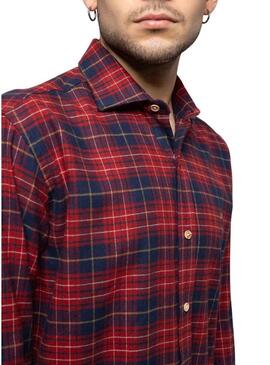 Camicia Klout Tartan scarlatta per uomo