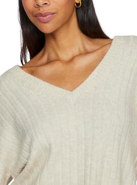 Maglia Vila Vimiraz beige per donna