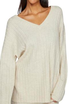 Maglia Vila Vimiraz beige per donna