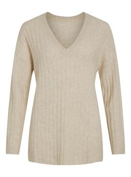 Maglia Vila Vimiraz beige per donna