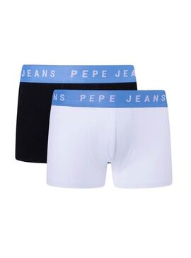 Pacco 2 slip Pepe Jeans logo bianco e nero per uomo