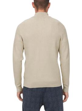 Maglione Only and Sons Phil con zip beige per uomo