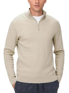 Maglione Only and Sons Phil con zip beige per uomo