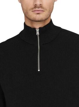 Maglione Only and Sons Phil con zip nero per uomo