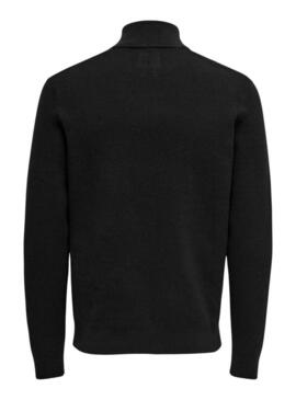 Maglione Only and Sons Phil con zip nero per uomo