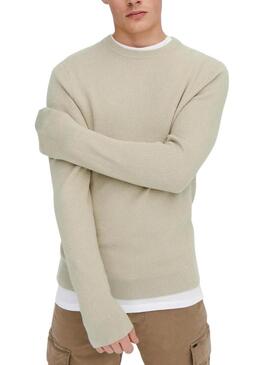 Maglia Only and Sons Phil beige per uomo