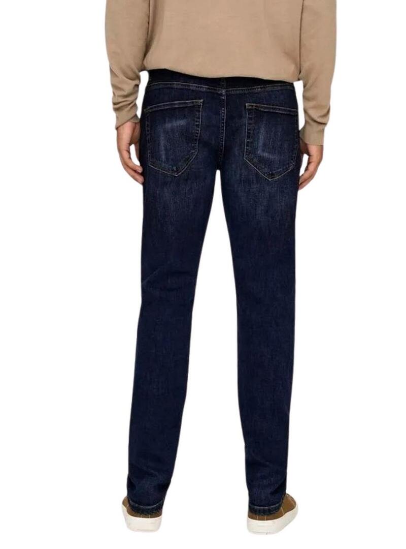 Pantaloni in denim Only and Sons Weft scuro per uomo