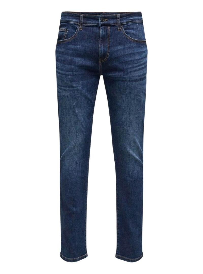 Pantaloni in denim Only and Sons Loom Slim blu per uomo