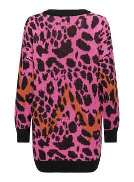 Maglia Only Helena leopardata rosa per donna