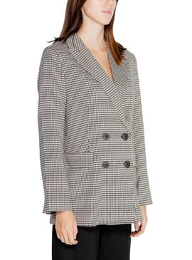 Blazer Only Lettie pied de poule nero per donna