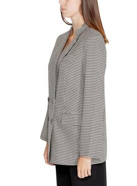 Blazer Only Lettie pied de poule nero per donna