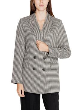 Blazer Only Lettie pied de poule nero per donna