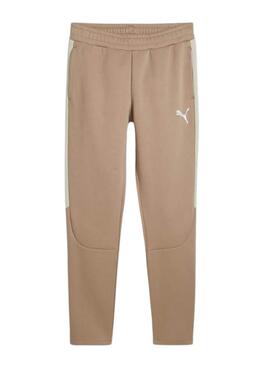 Pantaloni Puma Evostripe beige per uomo.