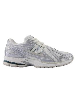 Sneakers New Balance 1906R argento e verde per donna